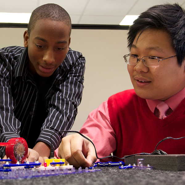 pltw students hands on stem activity